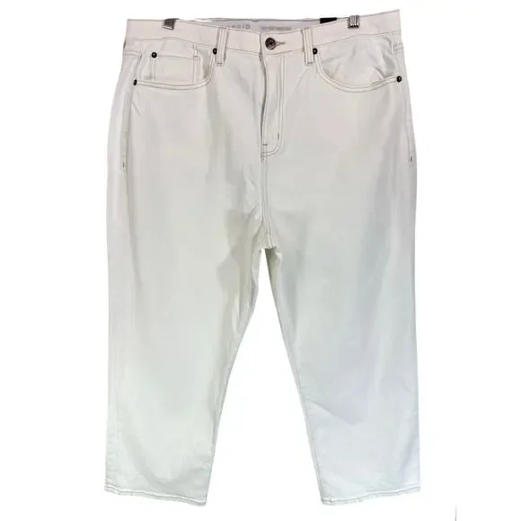 Torrid White High Rise Cropped Ankle Stretch Denim Jeans Size 18 NWOT - Picture 4 of 10